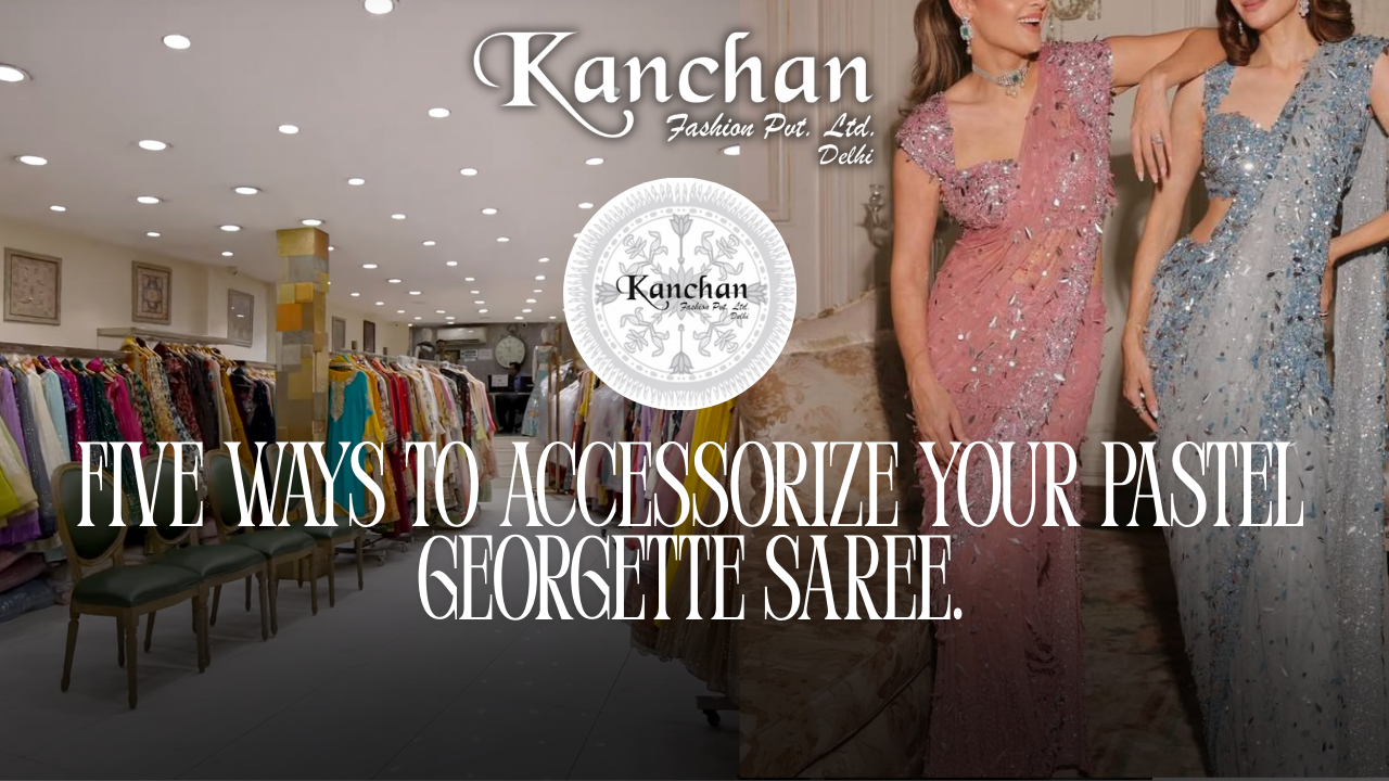Five ways to accessorize your pastel georgette saree.